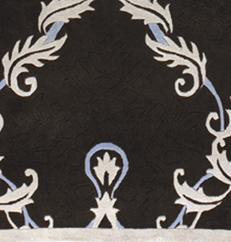 Bowersville Wool Damask Indoor Rug, Rectangle 5' x 8'