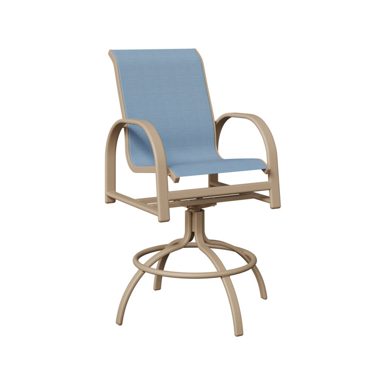 Chaise berçante pivotante Berlin Gardens Murphy Slings, Dupione près de la piscine, Sahara moucheté