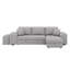 Canapé modulaire en L de 104,5 po à 3 places avec méridienne de rangement et 2 tabourets, lit escamotable, canapé réversible à 3 places-870482153