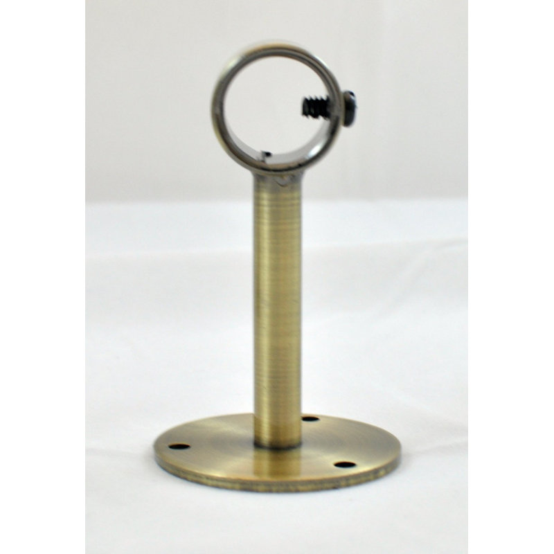 Support de fixation pour porte d'entrée, Laiton antique, H 4 po x l 2 po x P 2 po