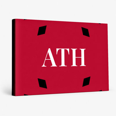 Athens Luxury Diamond Monogram — Black Red White