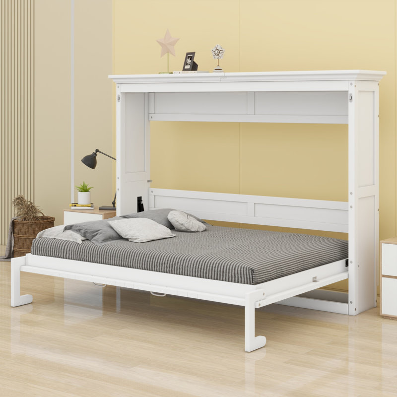 Lit escamotable Wooden, Blanc