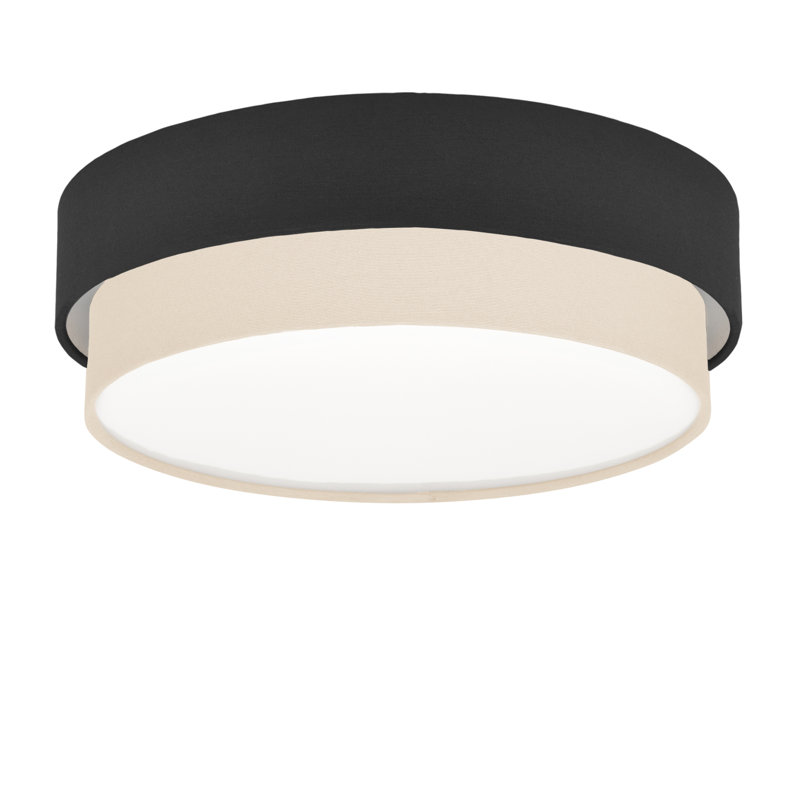 Elanaz Flush Mount, Black, Ecru