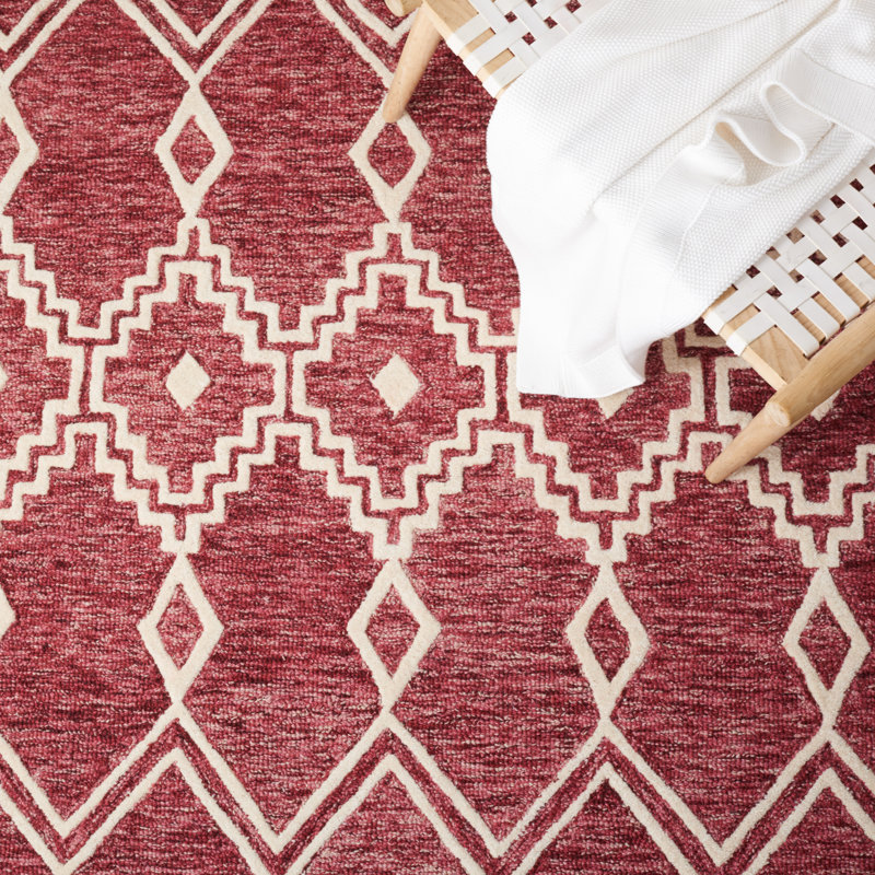 Tonsey Hand Tufted Wool Southwestern Rug, Rectangle 3' x 5'