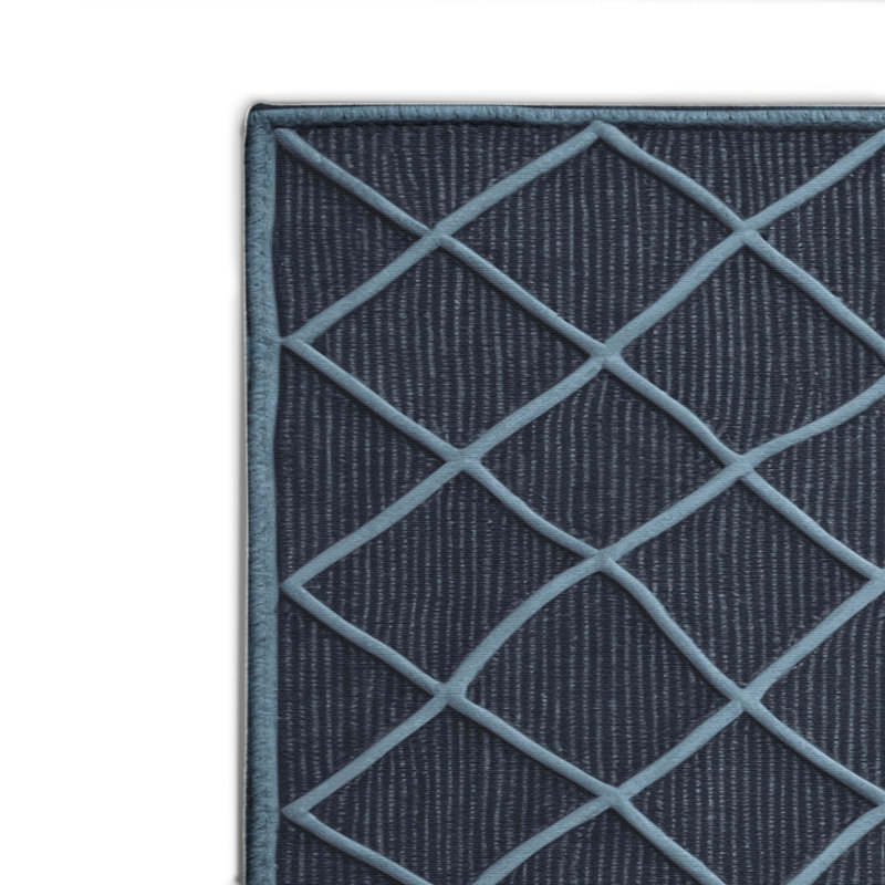 Tapis gris intérieur et extérieur Trellis, Rectangulaire 2 pi x 3 pi