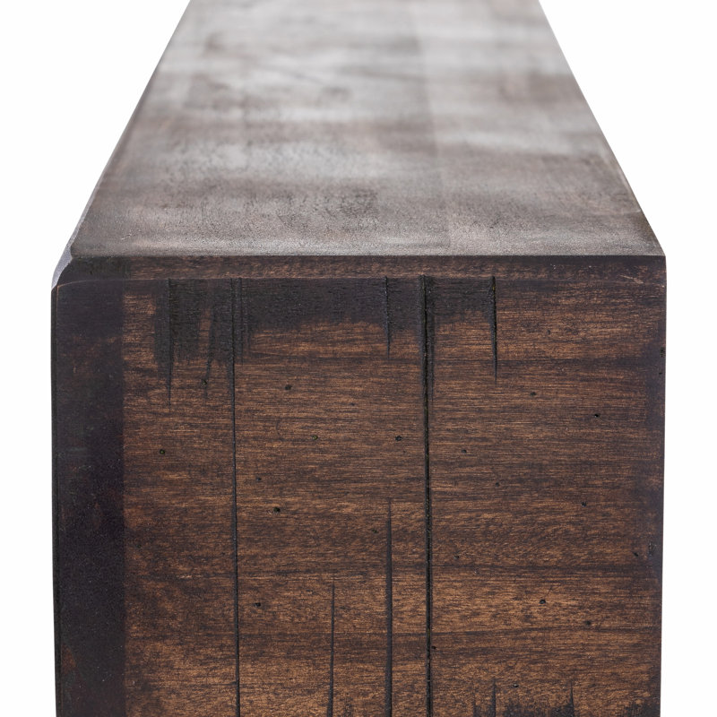 Tablette de manteau de foyer rustique, 72", Chocolat noir, 6.25"