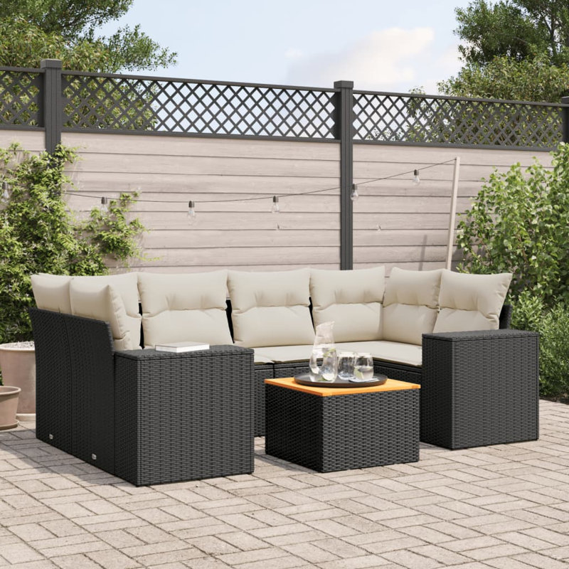 Vidaxl Garden Sofa Set Black