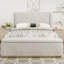 Structure de lit tapissier avec repose-pieds Corduroy-104832205-104832204