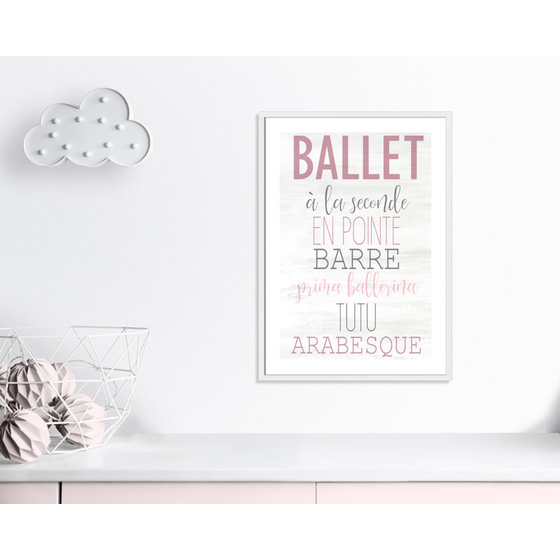 Ballet toute la journée 2, H 35,5 po x l 25,5 po x P 1,19 po, Encadré de boîte blanc