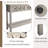 Entryway Console Table, 60" Long Sofa Table With Two Different Size Drawers And Bottom Shelf-1233390886-1233390888