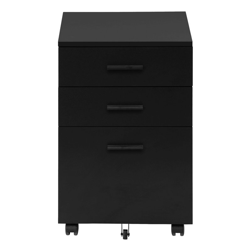 File Cabinet, Rolling Mobile, Storage Drawers, Printer Stand, Office, Black