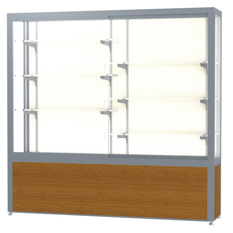 Vitrine en aluminium Défi Series du trophée, Plaque de tissu, Satin, H 66 po x l 48 po x P 16 po