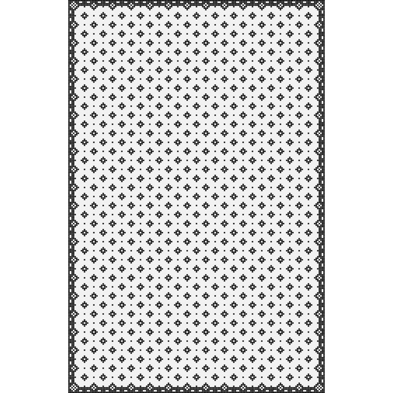 Tapis géométrique blanc, Rectangle 2 pi x 3 pi