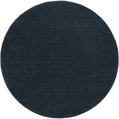 Crowe Dark Blue Hand-Woven Wool Rug