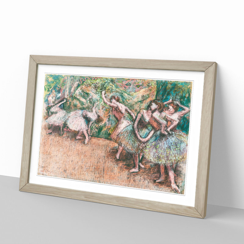 Ballet Scene by Edgar Degas - Picture Frame Painting, Oak Framed, 27cm H x 36cm W x 2cm D