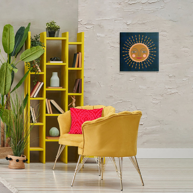 «Boho Smile Sun» par Carrie Cantwell, H 17 po x l 17 po