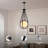 VidaLite Voyager Matte Black Pendant, Hanging Pendant Light With Rope Detailing & Smoked Glass Shade in Modern Industrial Style, Adjustable Hanging Length & Sloped Ceiling Adaptable-533090438