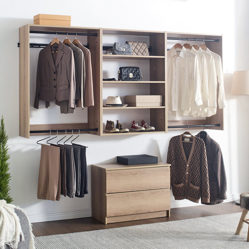 Système d'organisation en bois Rookwood, Brun