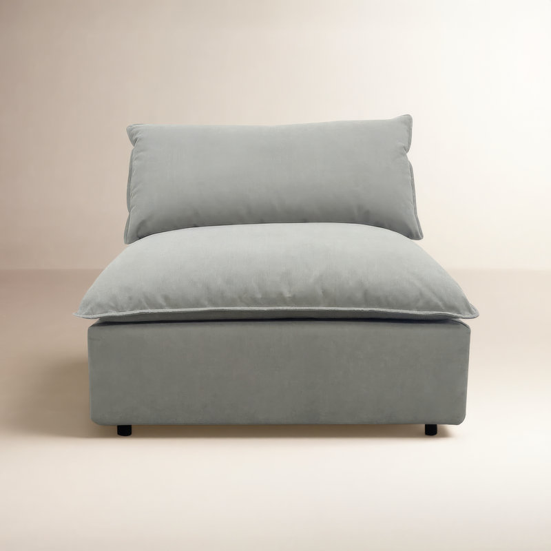 Ellaria Armless Chair, Light Gray