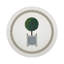 Timothy Corrigan Parterre Topiary Pebble 16" Vinyl Placemat