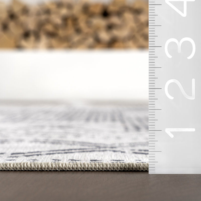 August SpinClean Tribal Machine Washable Area Rug, Rectangle 9' x 12'