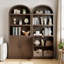 Bibliothèque à 5 tablettes avec bibliothèque arquée de 71,65 pouces de hauteur