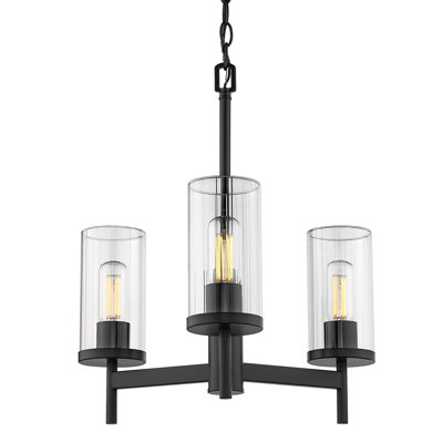 Lustre cylindrique unique à 3 lumières Bertelli