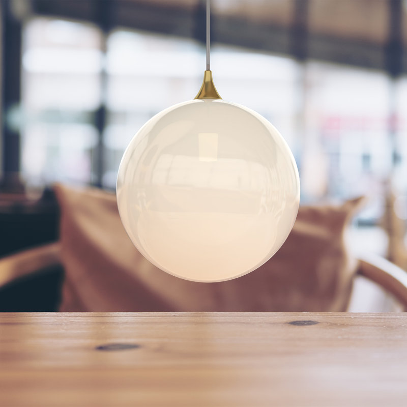 Perla 1 - Light Pendant, Milk White, Chrome