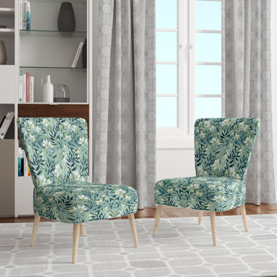 Chaise d'appoint rembourrée Oceanic Foliage
