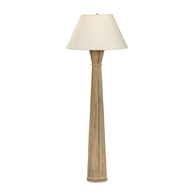Nessa Floor Lamp-Cream Slub Linen