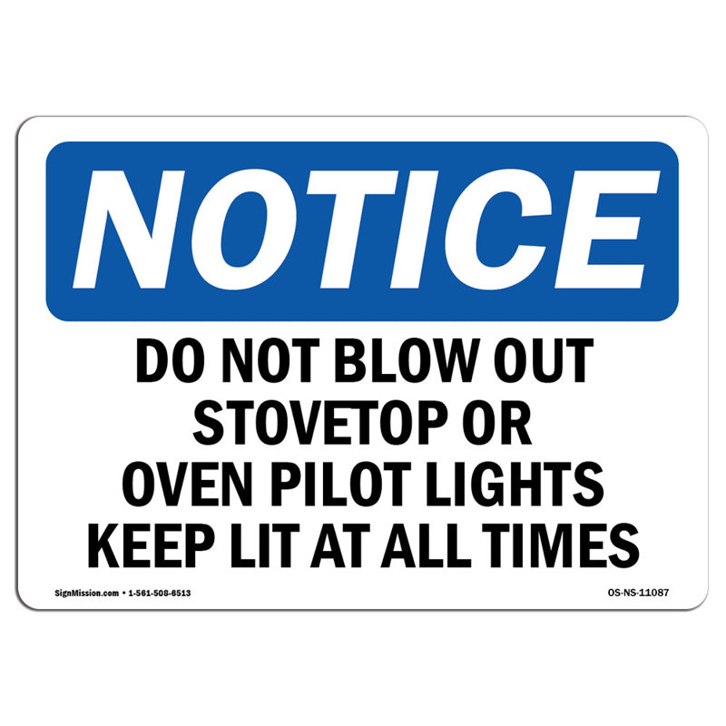 Panneau lumineux «Do Not Out Out Stovetop»