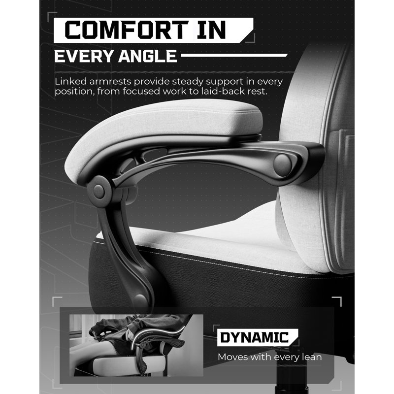 LUCKRACER Game Chair, White