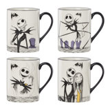 Nightmare Before Christmas Mugs, Set of 4
