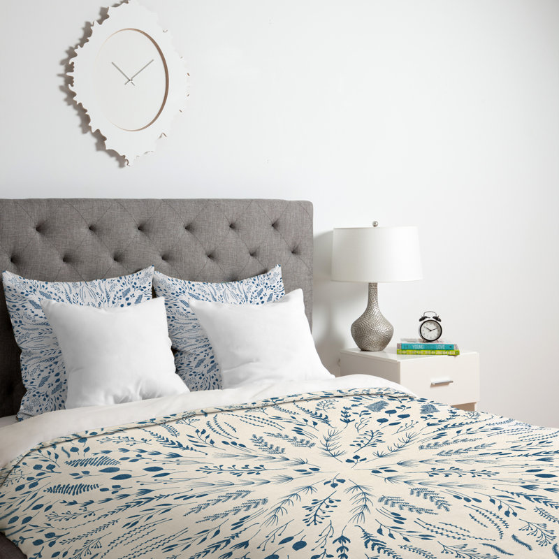 Iveta Abolina Modern & Contemporary Polyester Floral Duvet Cover, Queen Duvet Cover