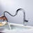 Circular Single Handle High-Arc Pull Down Sprayer Bathroom Vanity Sink Faucet-123849361
