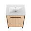 Base de meuble-lavabo 24 po avec lavabo, armoire de rangement avec portes, bois d'ingénierie