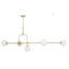 Cadel Impressive 5-Light Antique Brass Linear Chandelier