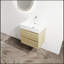 Meuble-lavabo mural 24 po avec lavabo en résine, 2 tiroirs à fermeture en douceur 24 po