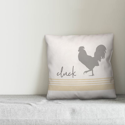  Cluck Rooster Throw Pillow