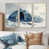 Toile naturelle avec cadre flottant