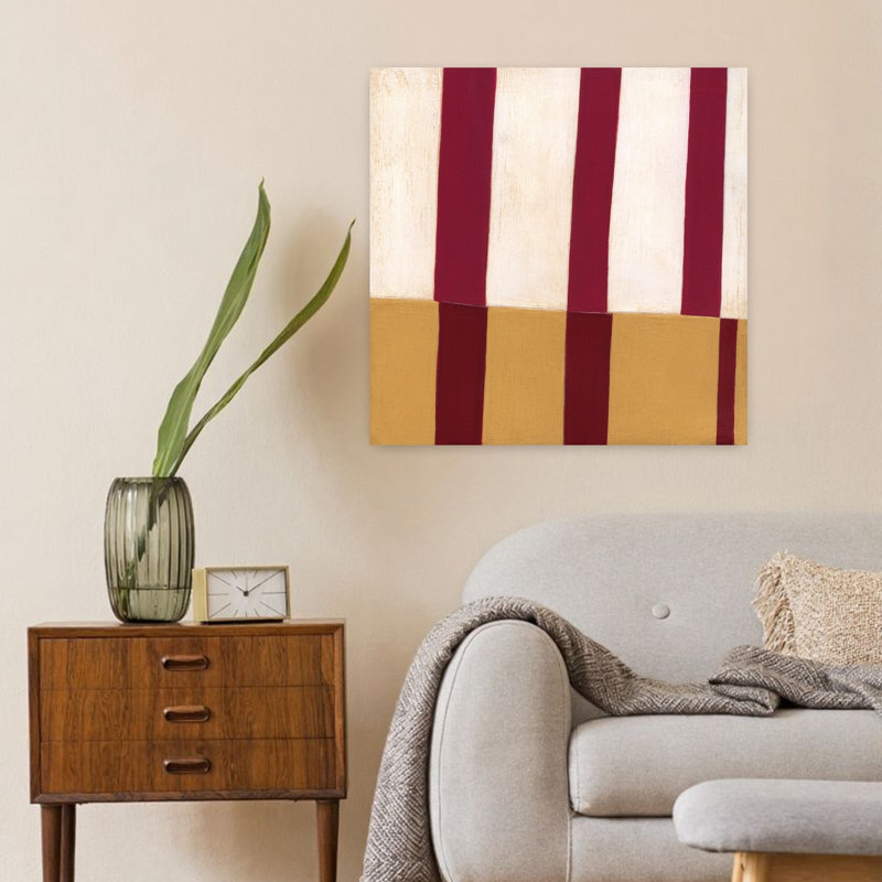 Broken Stripes 2, art contemporain abstrait, H 24 po x l 24 po