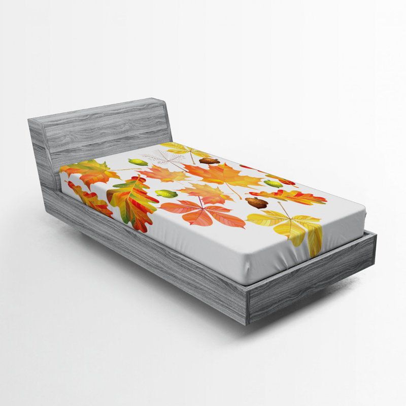 Microfiber Floral Fitted Sheet, Twin XL Fitted Sheet