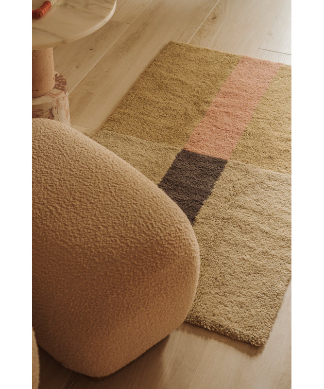 Tapis en laine Chroma, Mousse / rose cendré