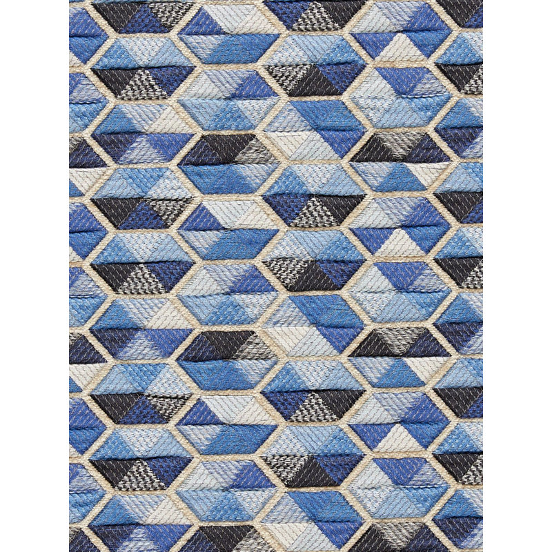 Tissu de carrousel de bibliothèque Hinson, Bleu