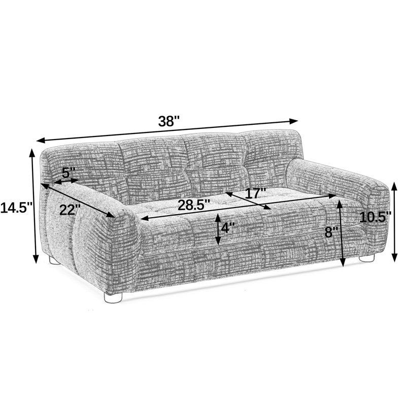 Animal de compagnie pour grands chiens au design confortable - Lin gris foncé et accoudoirs mi-mous au tissu, Vert