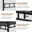 Structure de lit à baldaquin double avec tête et pied de lit, plateforme de sommier avec support à lattes en métal, aucun sommier requis, assemblage facile-110089848