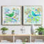 Oiseau Chanteur I - Ensemble de 2 toiles tendues-269176003