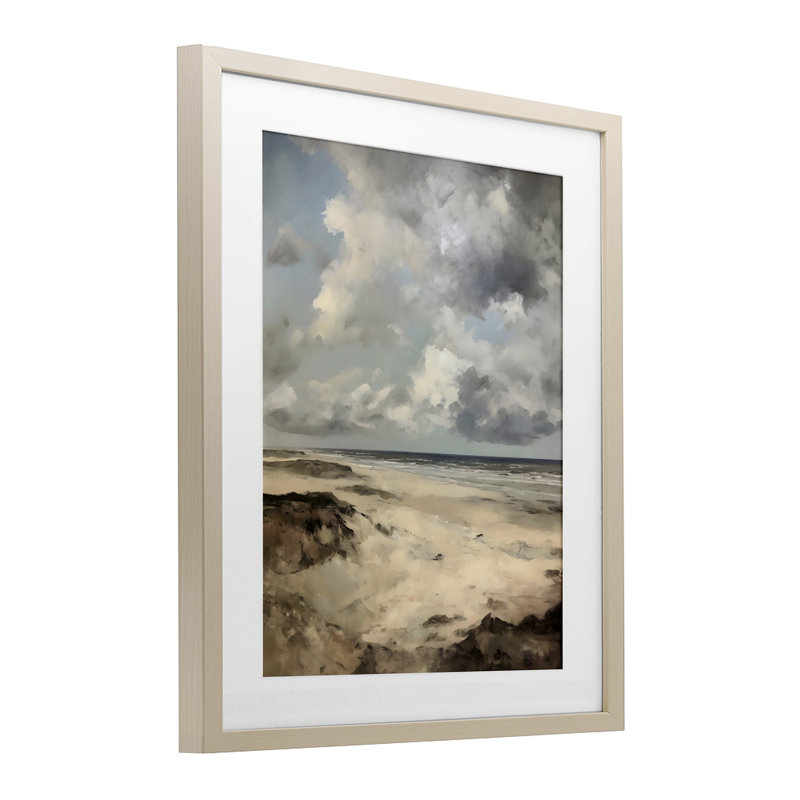 «Scenic Place Seascape», reproduction encadrée sous verre, design by Creative Studio, Cadre de récolte en pin