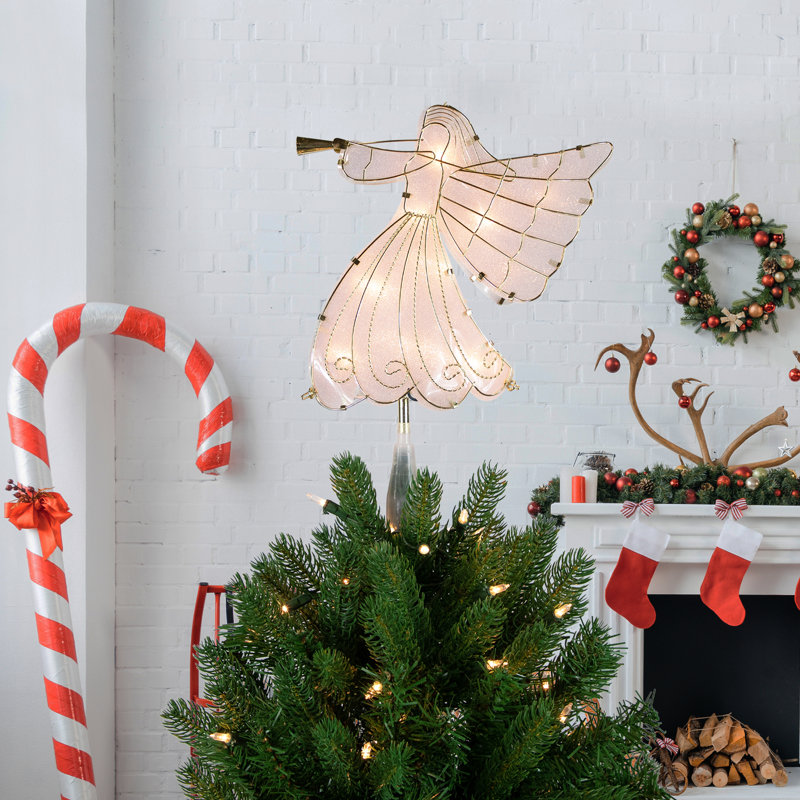 10'' Metal Angels Lighted Tree Topper