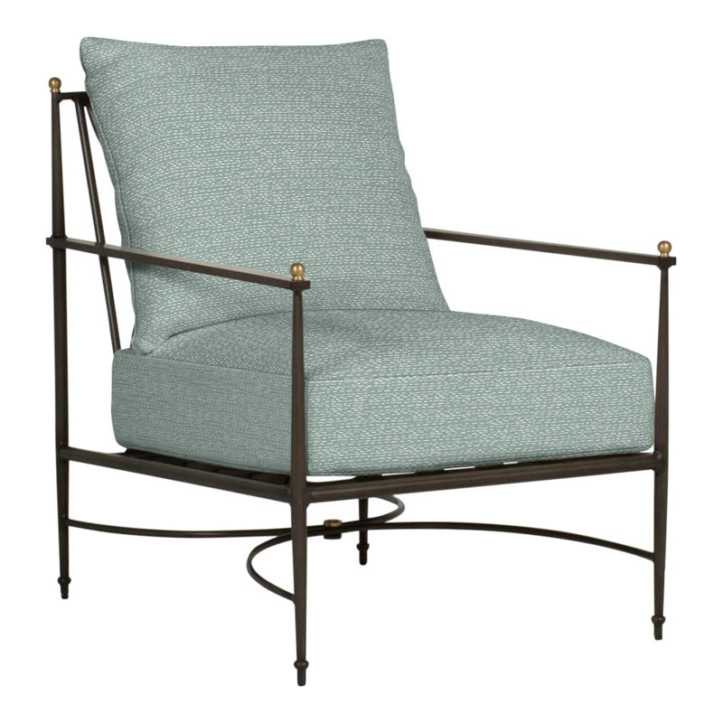 Chaise de patio avec coussins Roma, Pas de soudure, Perigold Arigato Patina